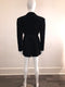 Peak Shoulder Velvet Jacket with Tie Waist