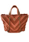 Denim Twill Chevron Tote