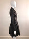 Leather Double Breasted Fit & Flare Coat