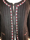 Striped Linen Jacket with Detailed Trim