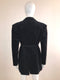 Peak Shoulder Velvet Jacket with Tie Waist