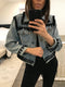 Pom Pom embellished jean jacket