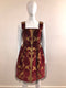 Velvet Damask Dress with Tulle Overlay