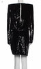 Peak Shoulder Velvet Mini Dress