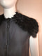 Cap Fur Sleeve Zip-Up Jacket