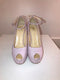 Pink Python Peep Toe Heels
