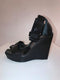 Black Wedge Sandal
