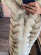 Chevron Fox Fur Coat