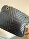 Vintage Chevron Leather Camera Bag