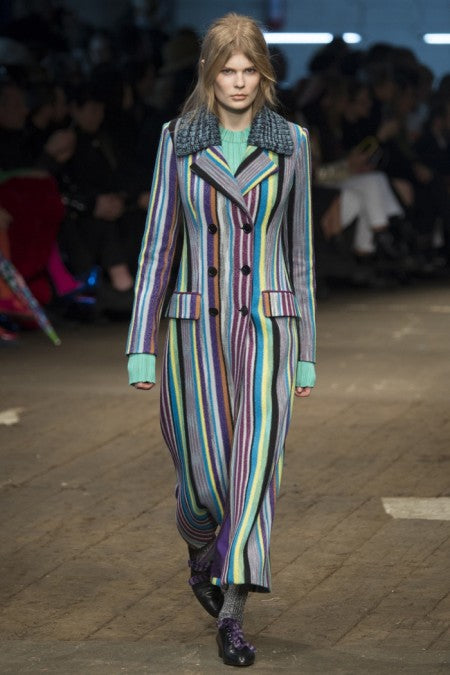 Runway 2016 Striped Coat