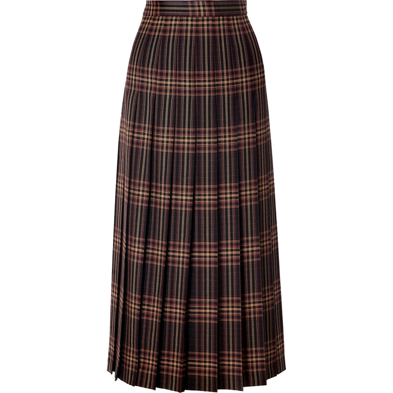 Plaid Printed Pleated Skirt