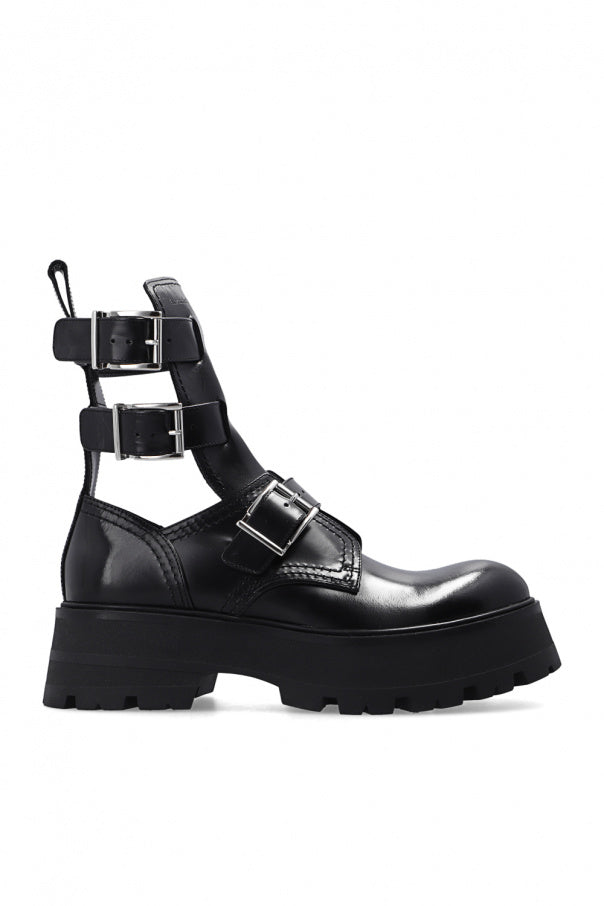 Tiered Buckled Combat Boot