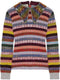 Embellished Striped Sweater with Sequin Collar