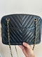 Vintage Chevron Leather Camera Bag