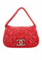 Hidden Chain Quilted Leather Bag with Logo