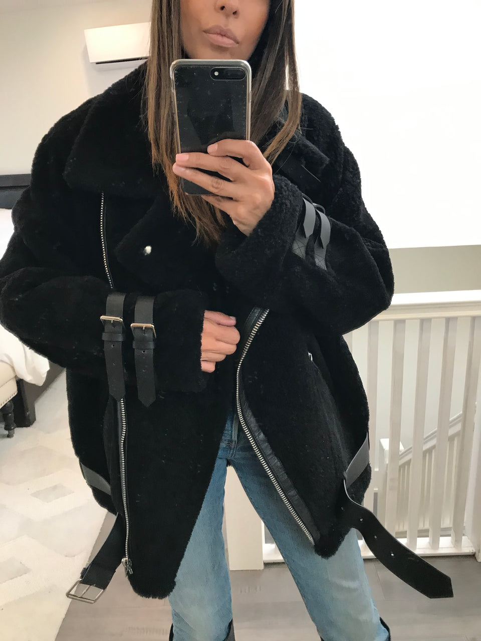 Iconic Shearling Leather Coat