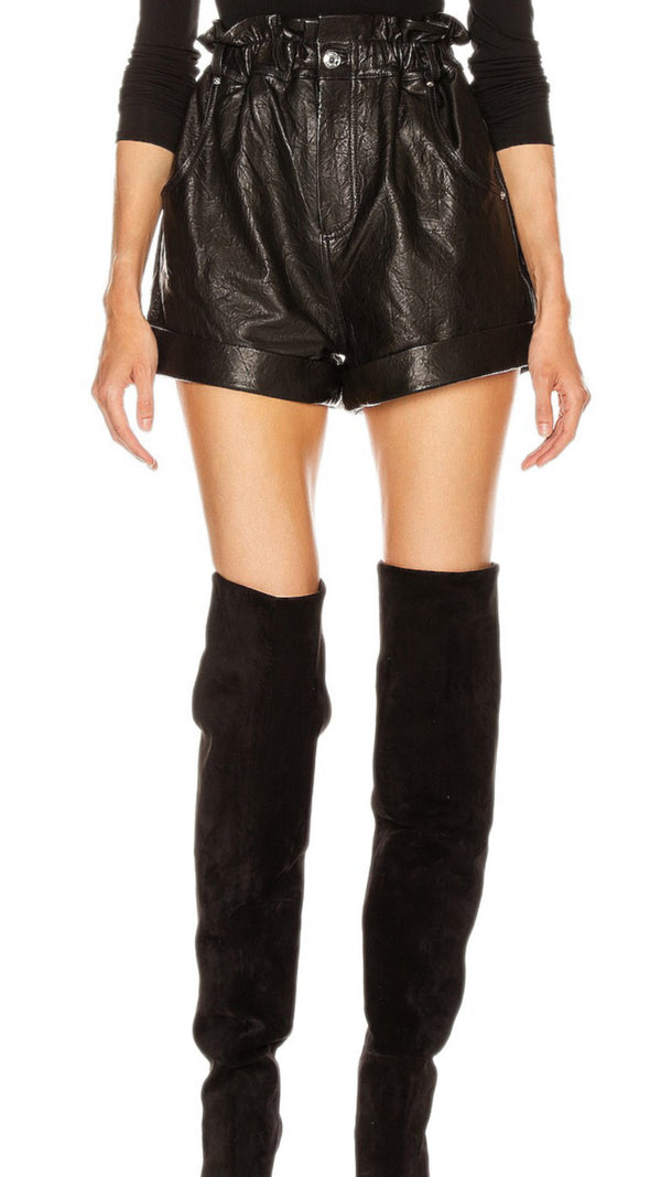 High Waisted Leather shorts