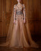 Embroidered Embellished Nude Gown
