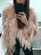 Mixed Feather/Fur Jacket