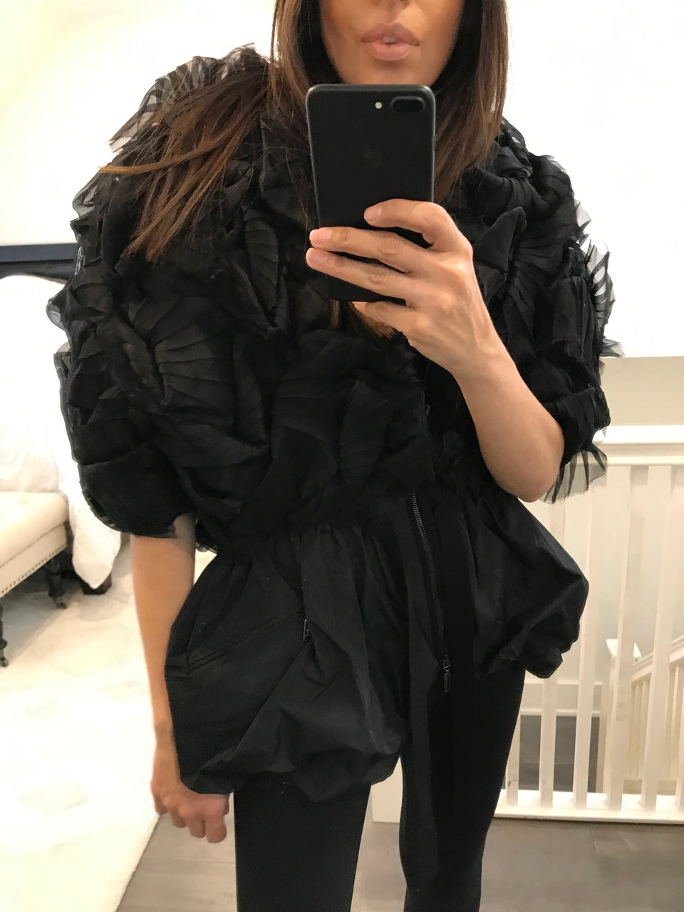 Limited Edition Ruffle Top Zip Up Jacket