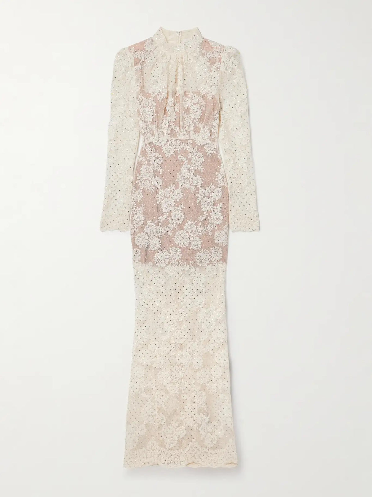 Lace Gown with Nude Underlay The Fashion Edit Lace Gown with Nude Underlay The Fashion Edit
