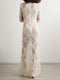 Lace Gown with Nude Underlay