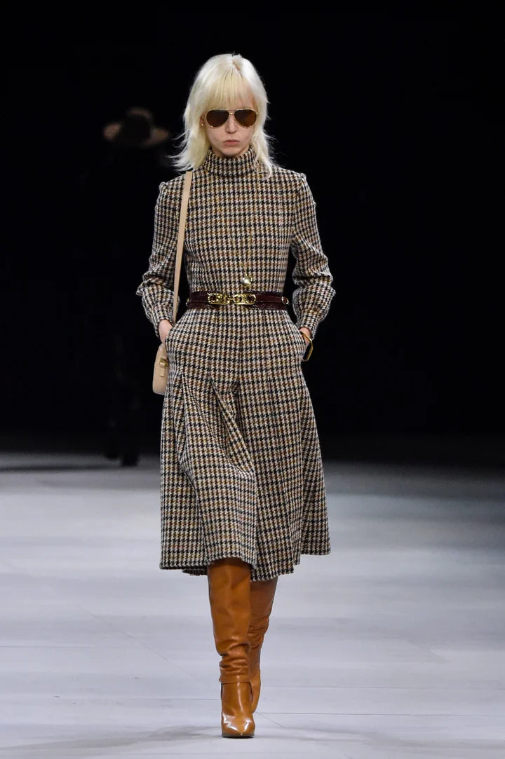 CELINE PLAID DRESS - SIZE 34