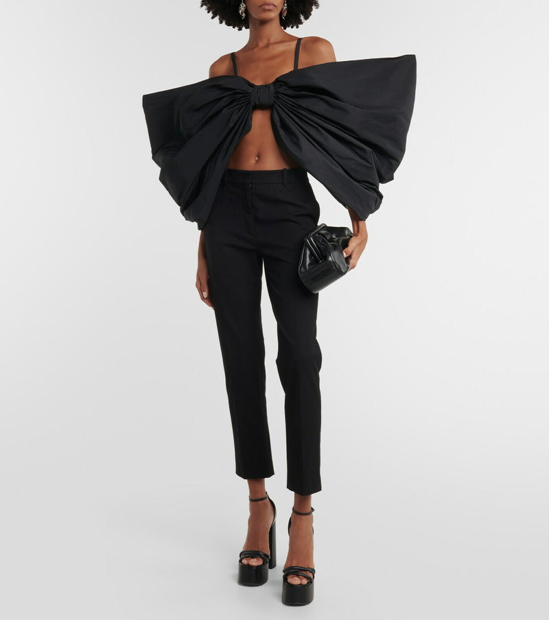 NINS RICCI BOW DETAIL TAFFETA TOP - 44 FR