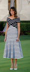 Striped Runway Fit and Flare Dress
