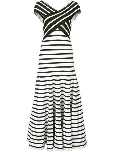 Striped Runway Fit and Flare Dress