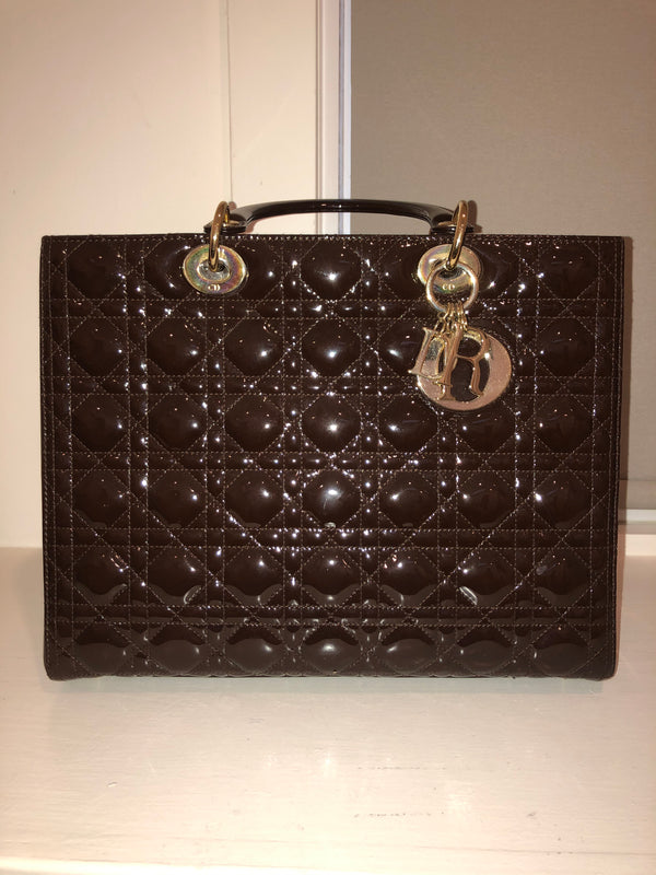 Quilted Patent Lady Dior Bag