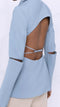 Blue Jacket with Cut Out