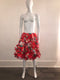 Floral Skirt with 3-D Flower Detail
