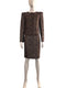 2-Piece Wool Skirt Suit with Embellishments on Front