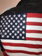 USA Flag Leather Motorcycle Biker Jacket