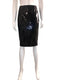 Patent Leather Skirt with Fabric Sides