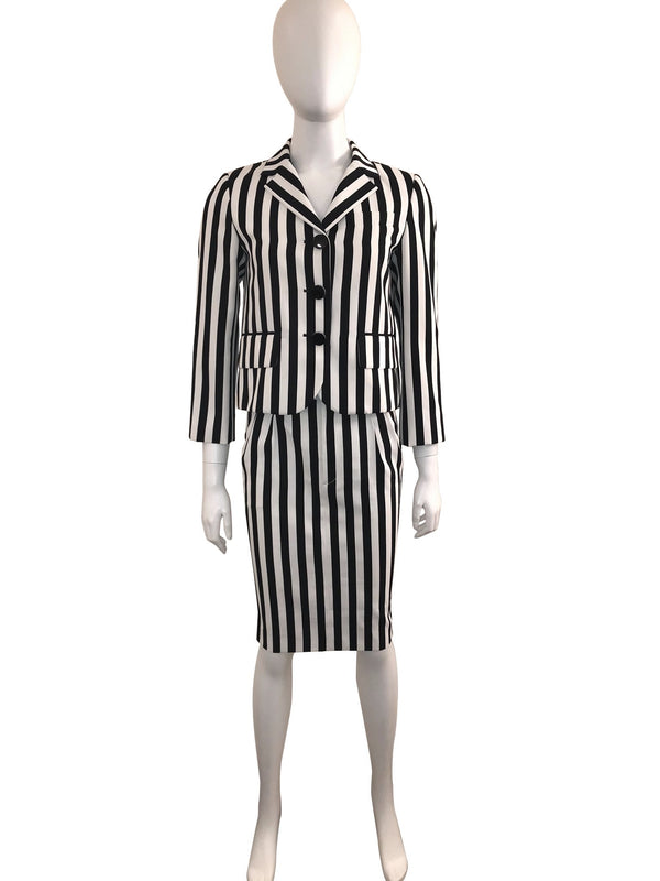 Striped 2-Piece Skirt Suit