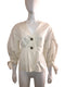 Jacket Style Shirt with Tied Puff Sleeve
