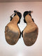 Black Satin Strappy Sandals