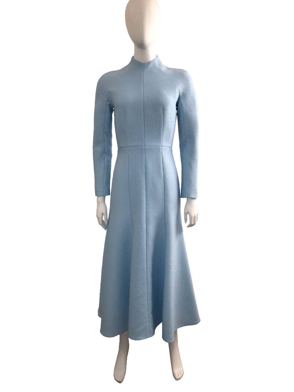 Long Sleeve Textured Open Back Dress