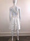 White Textured Halter Dress