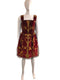 Velvet Damask Dress with Tulle Overlay