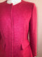 Fuchsia Mohair Fit and Flare Coat