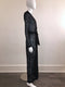 Black Lace Wrap Front Cardigan with Waist Belt