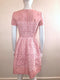 Pink Lace Short Sleeve Dress