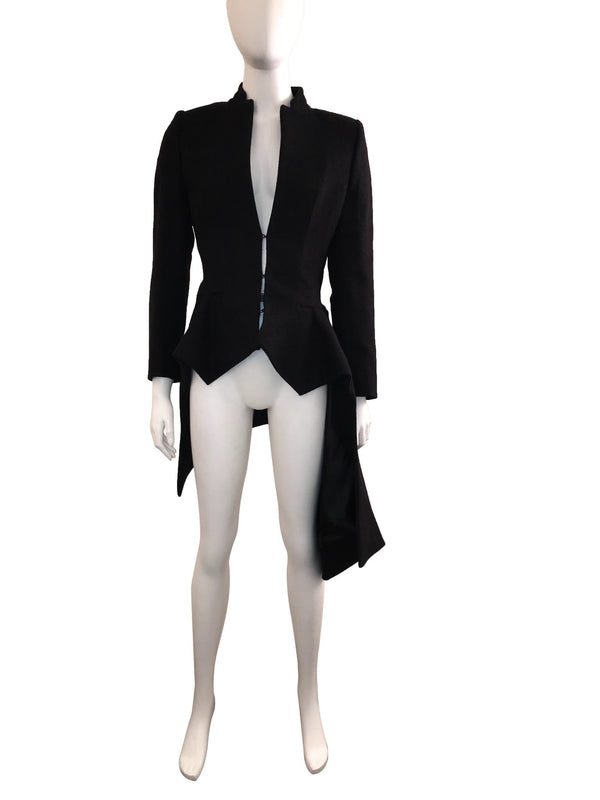 'Oragami' Structured Asymmetric Jacket with Belted Waist