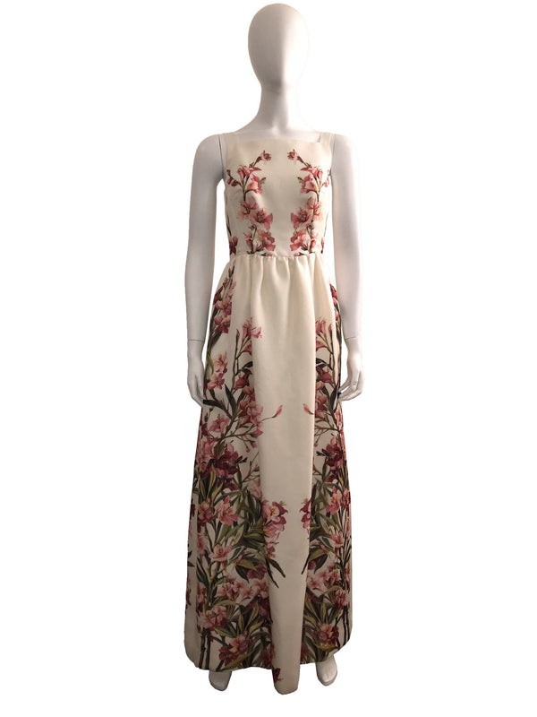 Floral Halter Midi Gown