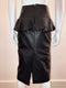 Leather Skirt with Ruffled Peplum