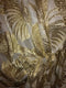 Gold Painted Gathered Shawl