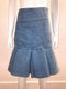 Denim Box Pleated Fit and Flare Skirt
